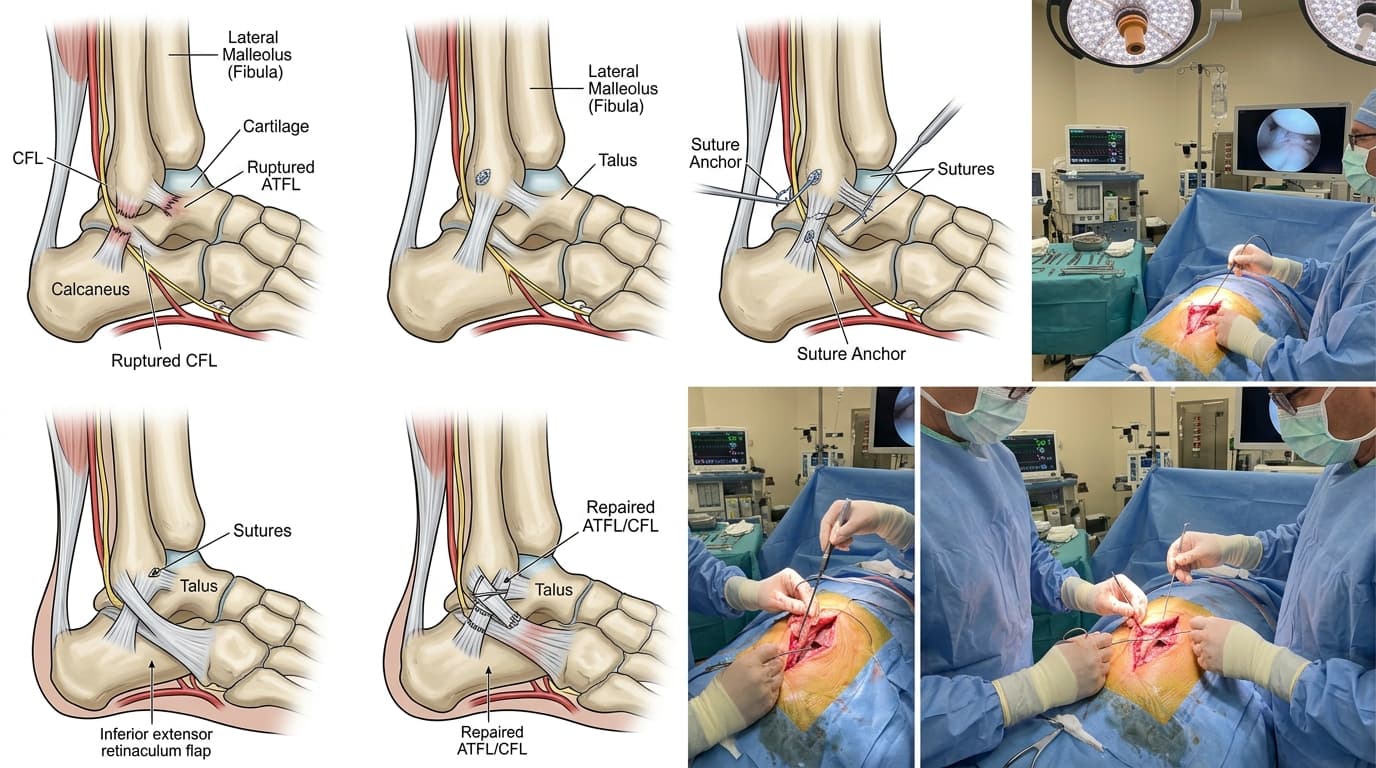 Ankle Ligament Reconstruction (ATFL / CFL) & Sprains